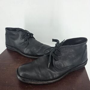 JOHN VARVATOS USA Men's Hipster Chukka Leather Boots Black Size 10 M